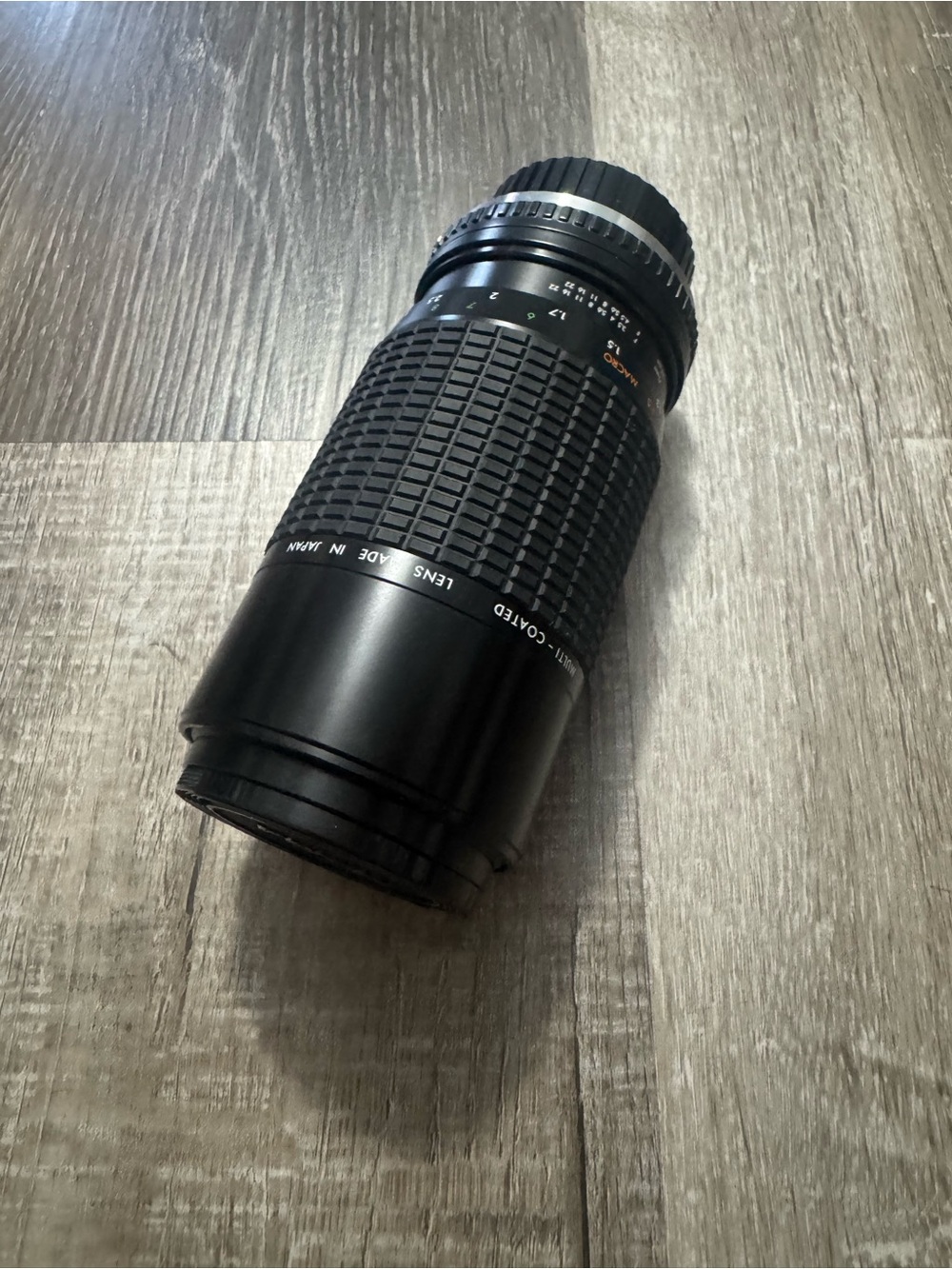 Black Telephoto Camera Lens - Manual Focus